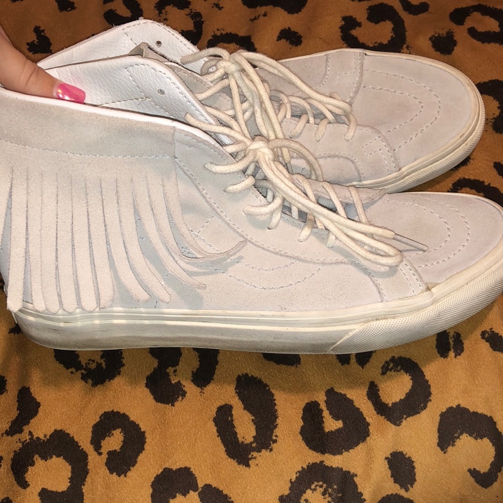 high top fringe vans